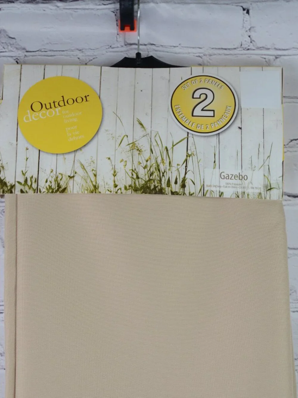 NEW! OUTDOOR DECOR Gazebo Curtain Panels, 96